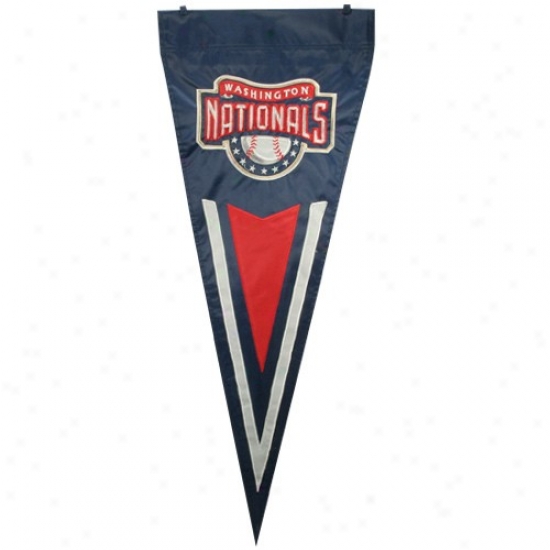 Washington Nationals Banner : Washington Nqtiknals Navy Blue Premium Quality Pennant