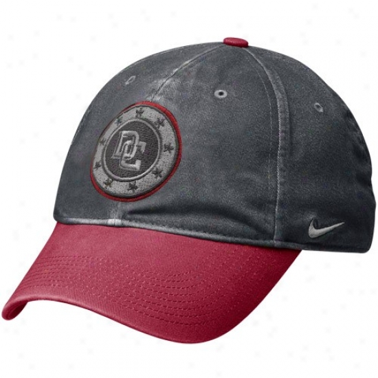 Washington Nationals Gear: Nike Washington Nationals Graphite-red Legacy 91 Circus Catch Flex Fit Hat