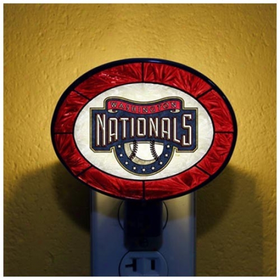 Washington Nationals Hand-painted Glass Nightlight
