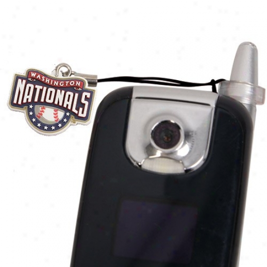 Washington Nationals Hanging Cell Phone Antenna Charm