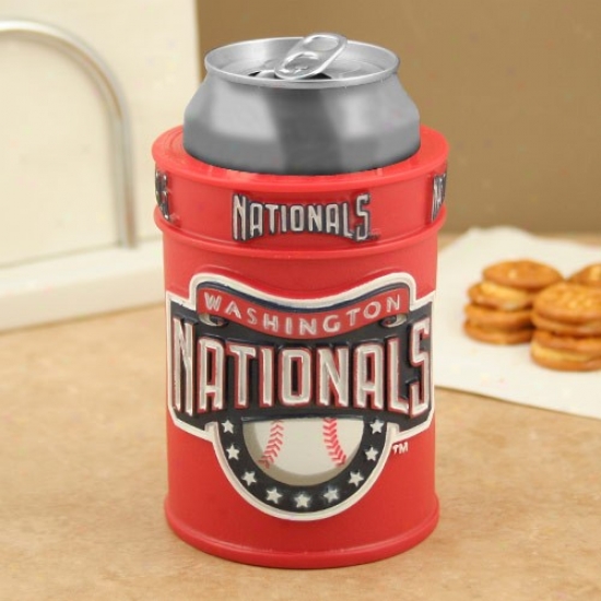 Washington Nationals Red Plastic Can Coolie
