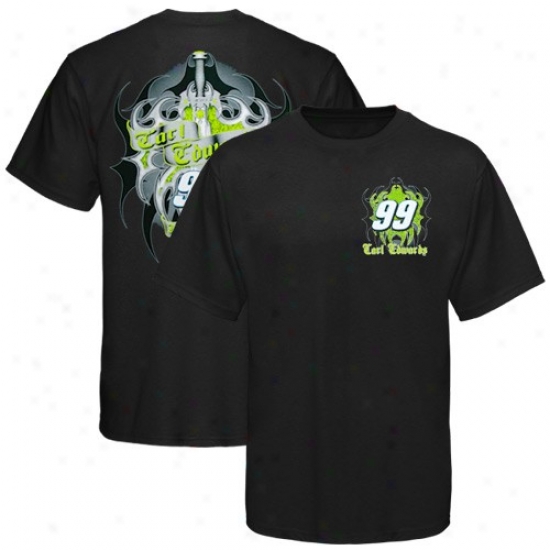 Carl Edwards T Shirt : #99 Carl Edwards Blacck First Out T Shirt