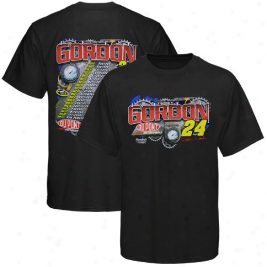 Jeff Gordon Shirt : #24 Jeff Gordon Black 2010 Schedule Shirt