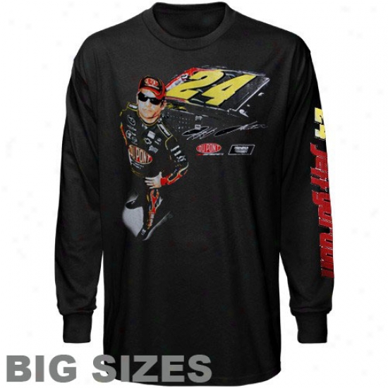 Jeff Gordon Shirt : Jeff Gordon Black Accelerated Strength Big Sizes Long Soeeve Shirt