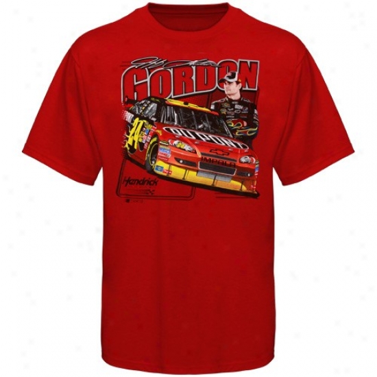 Jeff Gordon T-shirt : #24 Jeff Gordon Red Forehead Straightaway T-shirt