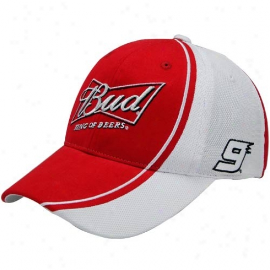 Kasey Kahne Merchandise: #9 Kasey Kahne Red-white Budweiser Adjustable Hat