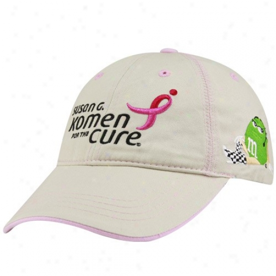 Kyle Busch Gear: Kyle Busch Ladies Khaki Susan G. Komen For The Cure Adjustable Hat