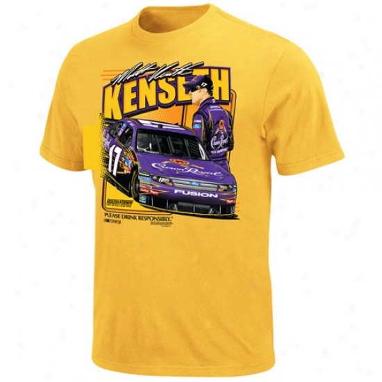 Matt Kenseth Apparel: #17 Matt Kenseth Gold Front Straightaway T-shirt