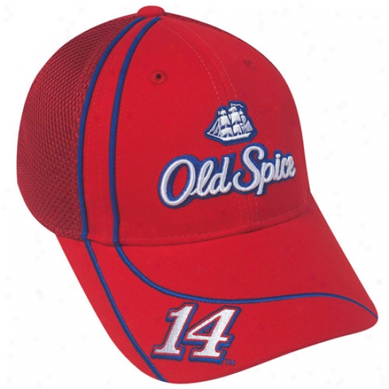 Tony Stewart Hat : #14 Tony StewartR ed Driver Pit Adjustable Hat