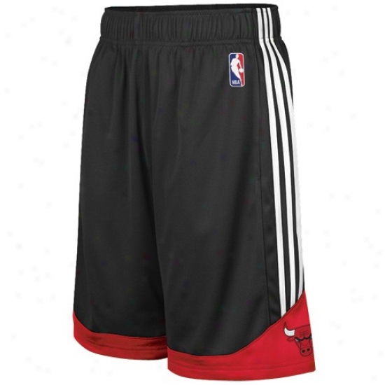 Adidas Chicago Bulls Black Pre-game Mesh Basketball Shorts
