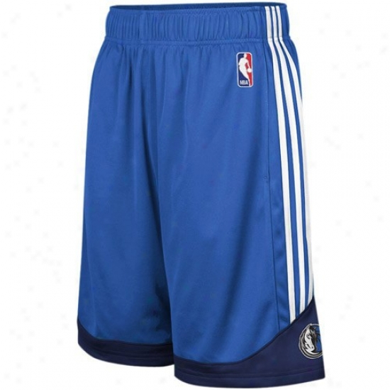 Adidas Dallas Mavericks Youth Royal Blue Pre-gameM esh Basketball Shorts