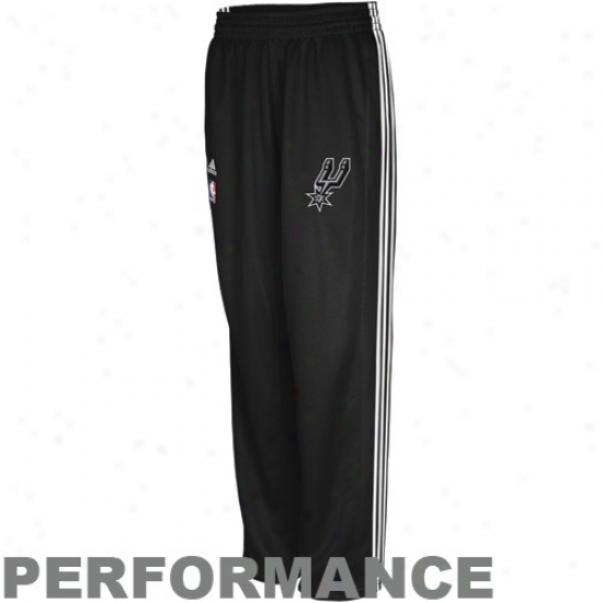 Adidas San Antonio Spurs Black On-court Warm Up Performance Pants