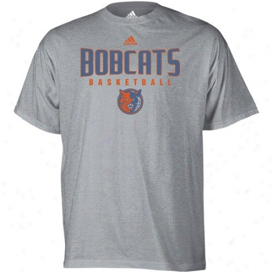 Bobcats Attire: Adidas Bobcatts Ash Absolute T-shirt