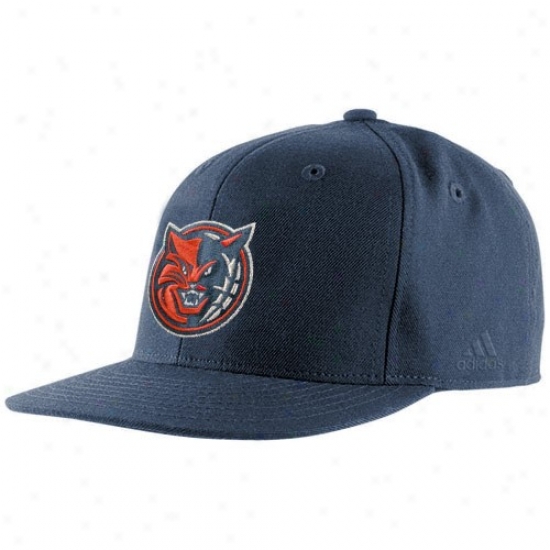Bobcats Gear: Adidas Bobcats Ships of war Blue Basic Logo Fitted Hat