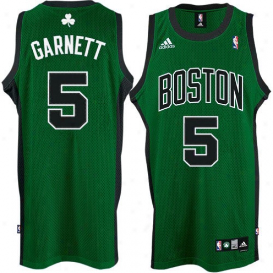 Boston Celtics Jersey : Adidas Boston Celtics #5 Kevin Garnett Green Road Swingman Jersey