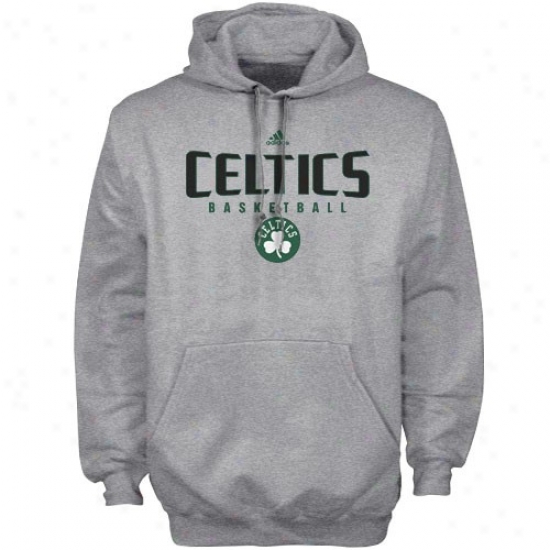 Boston Celtics Sweat Shirts : Adidas Boston Celtics Ash Absolute Sweat Shirts