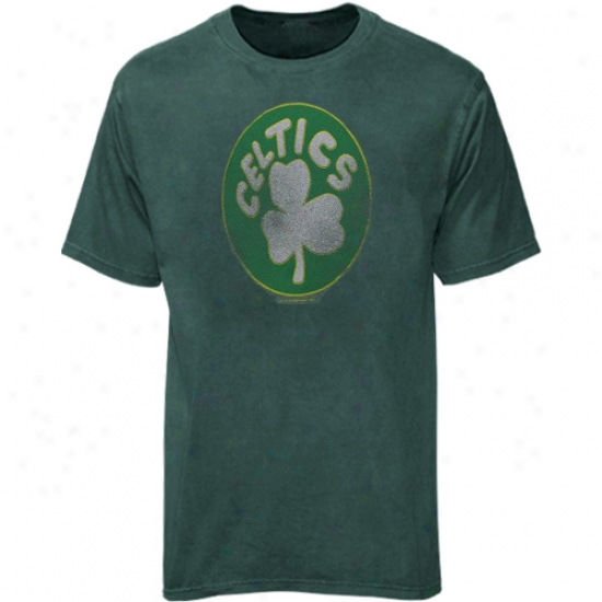 Boston Celtics Tshirt : Majestic Boston Celtics Heatherr Green Full Time Play Tshirt