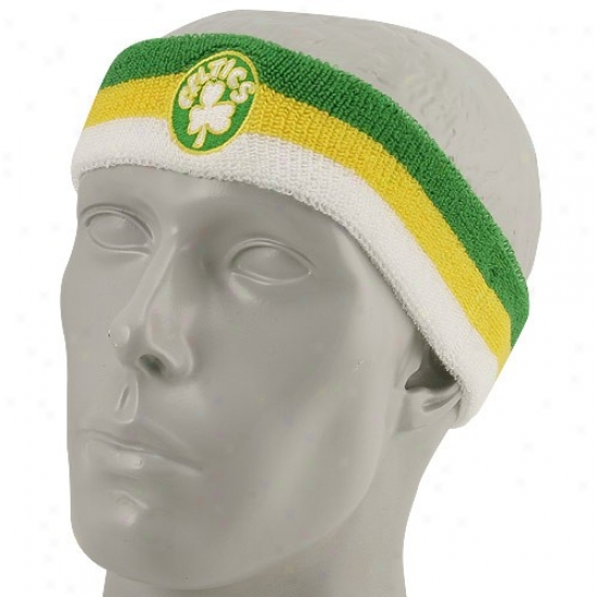 Celtics Hat : Celtics Team Logo Stripeed Headband