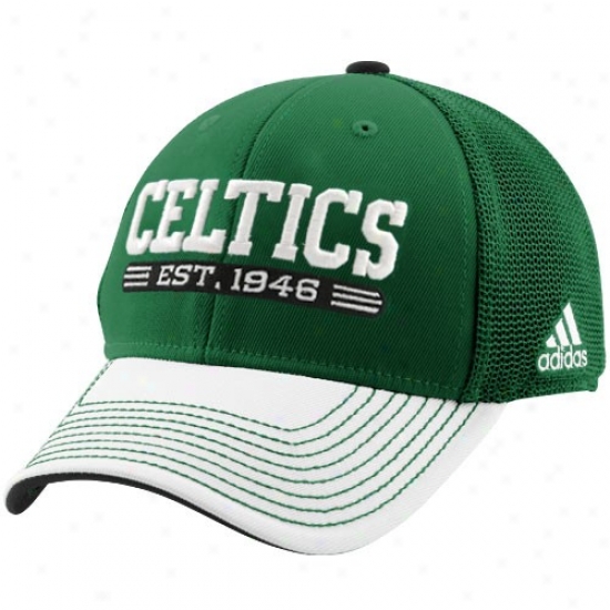 Celtics Merchandise: Adidas Celtics Green-white Established Mesh Flex Fit Cardinal's office