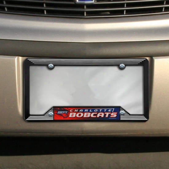 Charlotte Bobcats Black Plastic License Plate Frame
