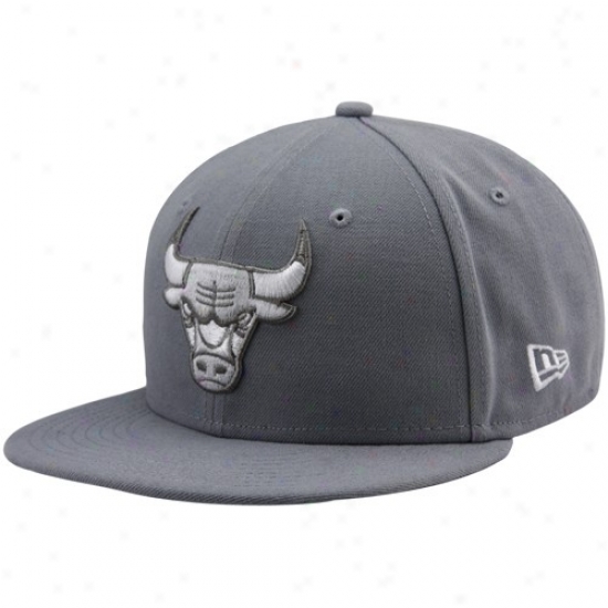 Chicago Bull Hats : New Era Chicago Bull Gray League 59fifty Fitted Hats