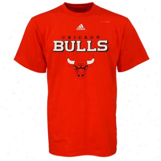 Chicago Bull Shirt : Adidas Chicago Bull Red True Shirt