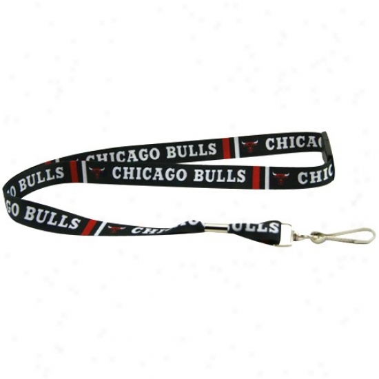 Chicago Bulls Black Event Lanyard