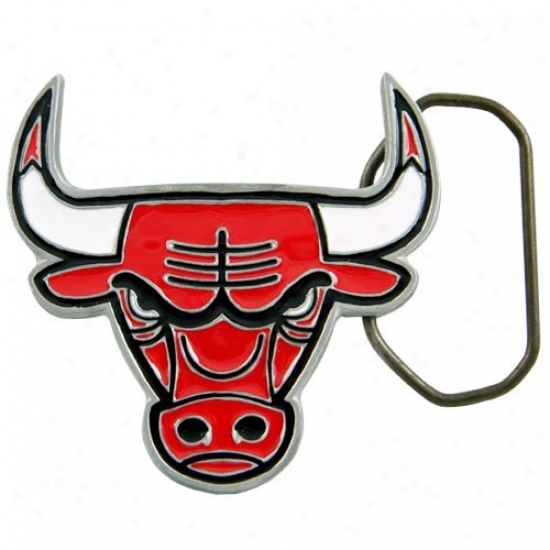 Chicago Bulls Pewter Team Logo Belt Buckle
