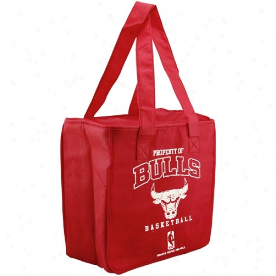 Chicago Bulls Red Reusable Insulated Tote Bag