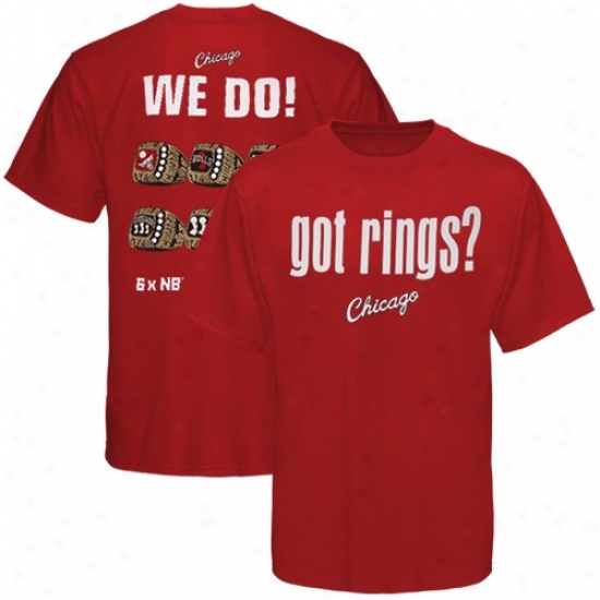 Chicago Bulls T Shirt : Majestic Chicago Bulls Red Got Rings Big Sizes T Shirt