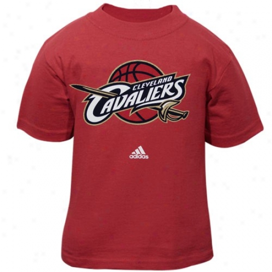 Cleveland Cav Artire: Adidas Cleveland Cav Toddler Wine Primary Logo T-shirt