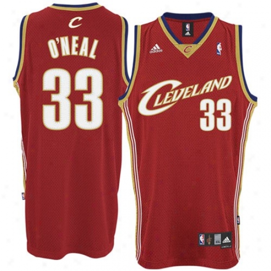 Cleveland Cav Jersey : Adidas Cleveland Cav #33 Shaquille O'neal Wine Swingman Basketball Jersey