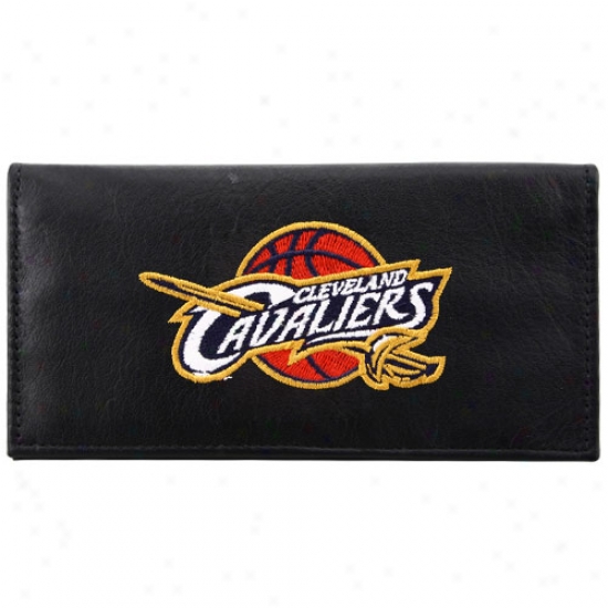 Cleveland Cavaliers Black Embroidered Leather Checkbook Cover