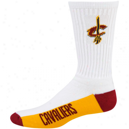 Cleveland Cavaliers White Tri-color Team Logo Tall Socks