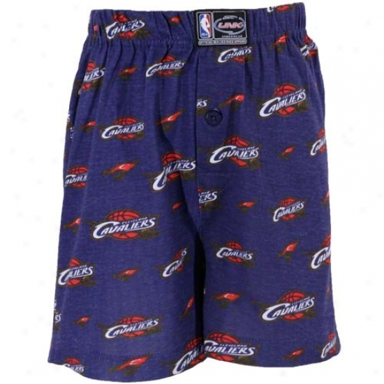 Cleveland Cavaliers Youth Navy Blur All-over Print Boxer Shorts