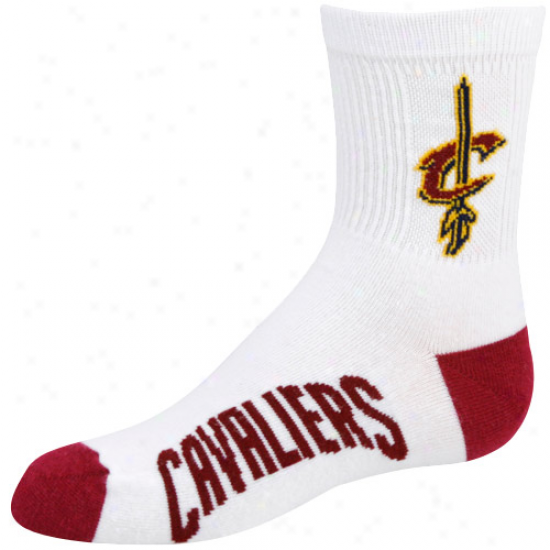 Cleveland Cavaliers Youth Whit3 Team Logo Crew Socks