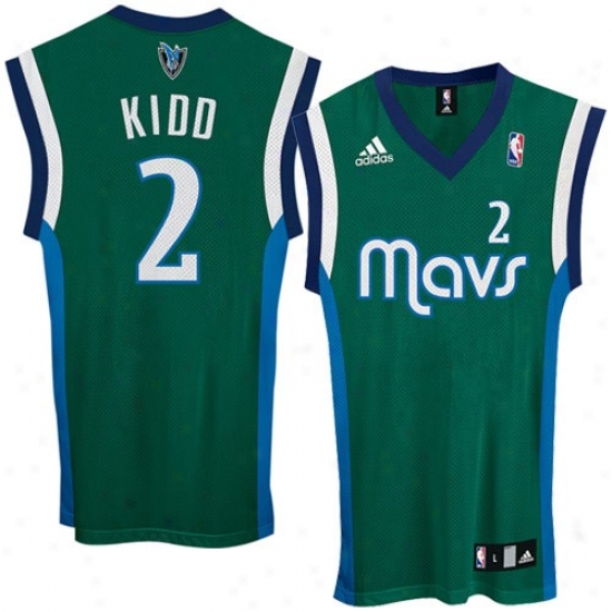 Dallas Maverick Jersey : Adidas Dallas Maverick #2 Jason Kidd Green Replica Basketball Jersey