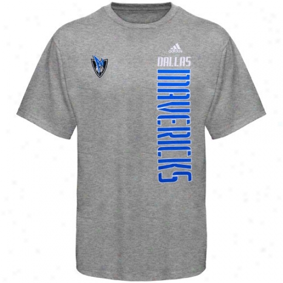 Dallaq Mavericks Shirts : Adidas Dallas Mavericks Ash Soundwave Shirts