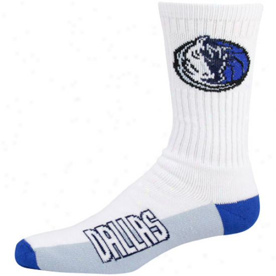 Dallas Mavericks White Tri-color Team Logo Tall Socks