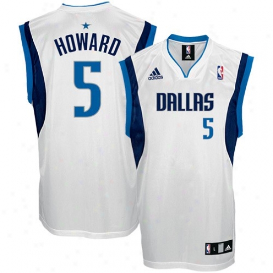 Dallas Mavs Jersey : Adidas Dallas Mavs #5 Josh Howard White Replica Basketball Jersey