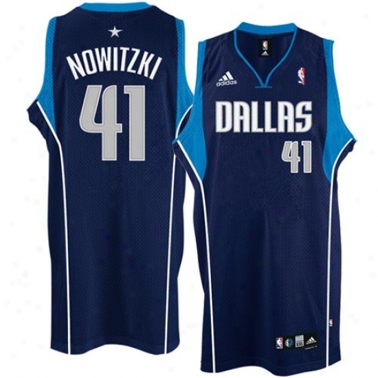 Dallas Mavs Jersys : Adidas Dallas Mavs #41 Dirk Nowitzki Nsvy Blue Road Swingman Basketball Jerseys