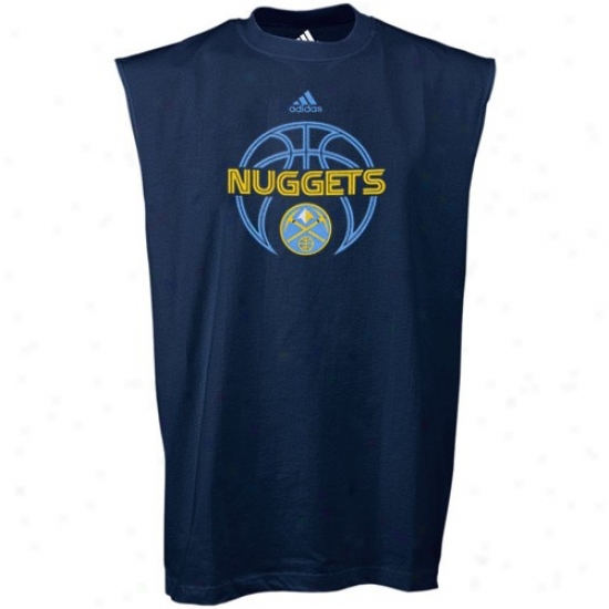 Denver Lump Shirts : Adidas Denver Nugget Ships Blue Total Game Sleeveless Shirts