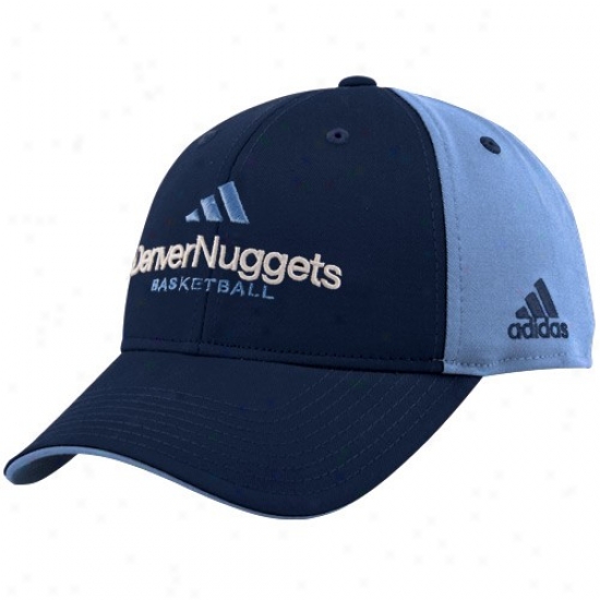 Denver Nuggets Caps : Adidas Denver Nuggets Navy Blue-light Blue Multi Team Color Structured Caps