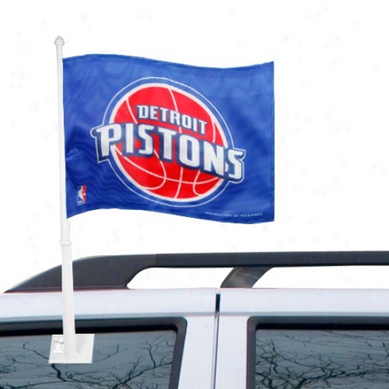 Detroit Piston Banner : Detroit Piston Royal Blue Car Banner