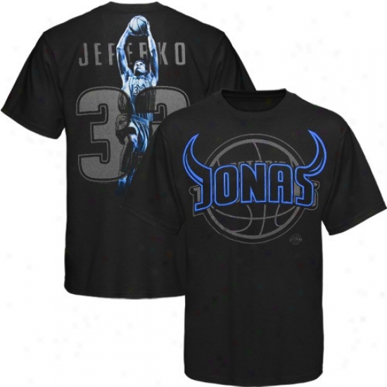 Detroit Piston T-shirt : Detroit Piston #33 Jonas Jerebko Black Notorious T-shirt