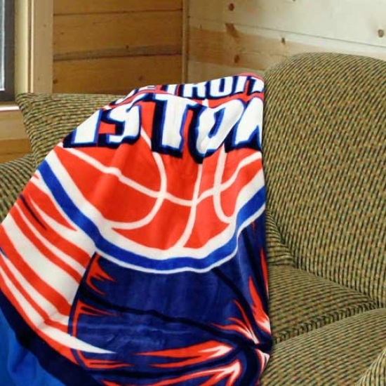 Detroit Pistons 50x60 Royal Plush Blanket Throw