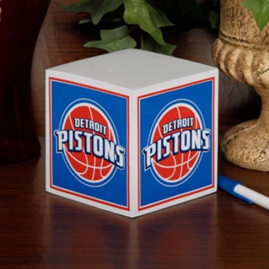Detroit Pistons Note Cube