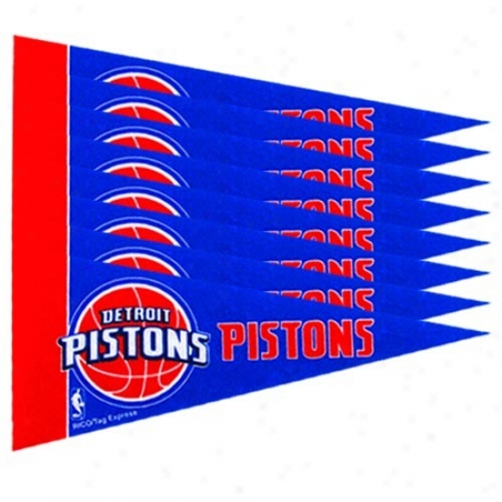 Detroit Pistons Royal Blue 8-pack Mini Pennant Set