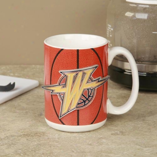 Golden State Warriors Pewter Loto Basketball Coffee Mug