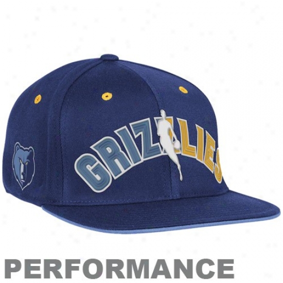 Grizzlies Hats : Adidas Grizzlies Navy Blue Functionary Draft Day Fitted Hats